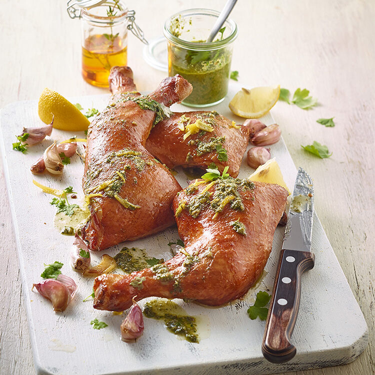 foodfotografie und foodstyling fleisch entenkeule