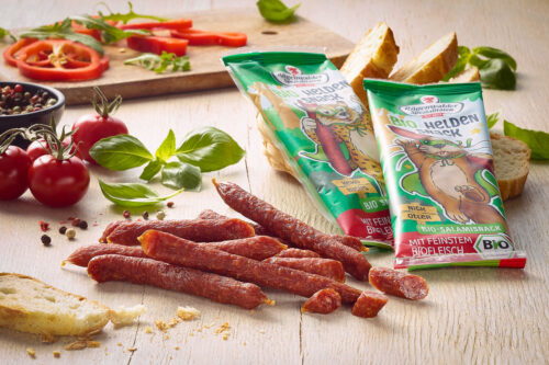 rügenwalder heldensnacks salami snack foodfotografie