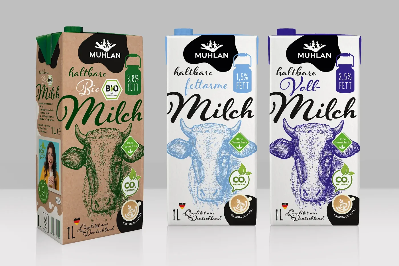 verpackungsdesign lebensmittel milch von werbeagentur wesemann