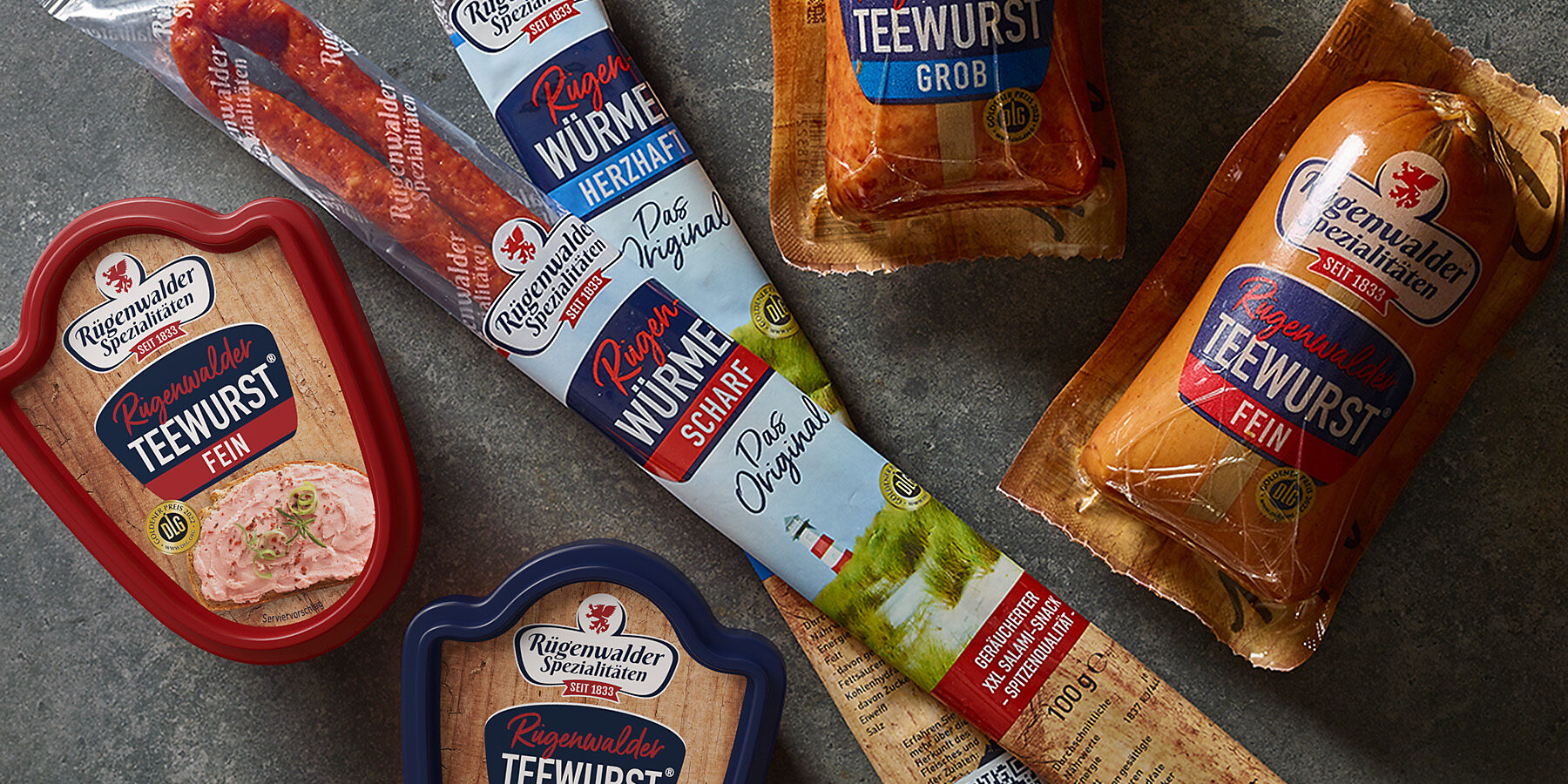 verpackungsdesign wurst rügenwalder